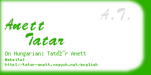 anett tatar business card